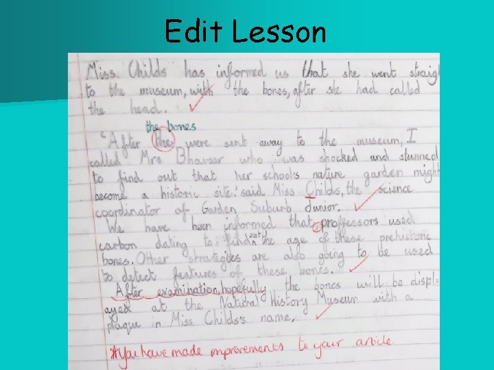 Edit Lesson 