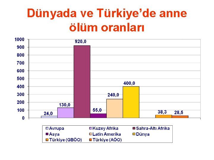 Dünyada ve Türkiye’de anne ölüm oranları 