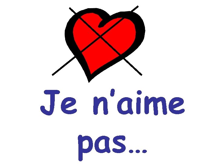 Je n’aime pas… 