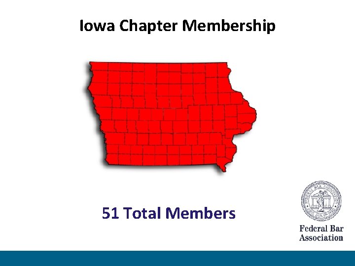 Iowa Chapter Membership 51 Total Members 