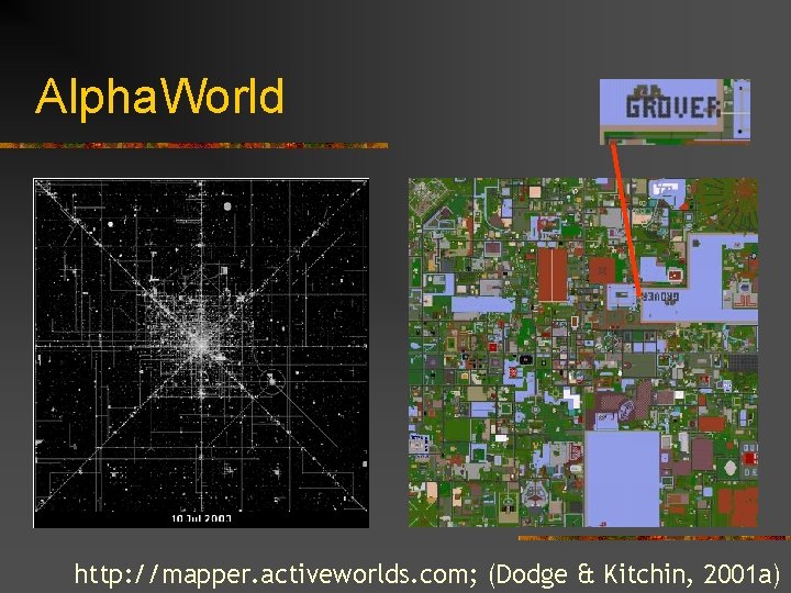 Alpha. World http: //mapper. activeworlds. com; (Dodge & Kitchin, 2001 a) 