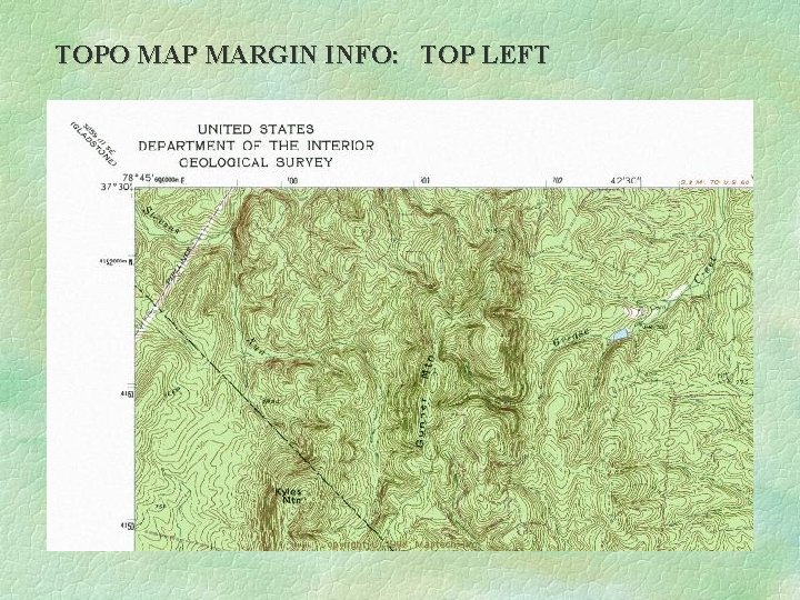TOPO MAP MARGIN INFO: TOP LEFT 