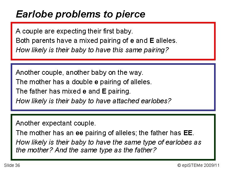 Earlobe problems to pierce A couple are expecting their first baby. Both parents have