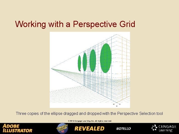 Working with a Perspective Grid Three copies of the ellipse dragged and dropped with