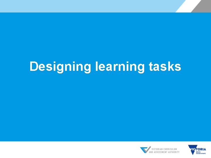 Designing learning tasks 