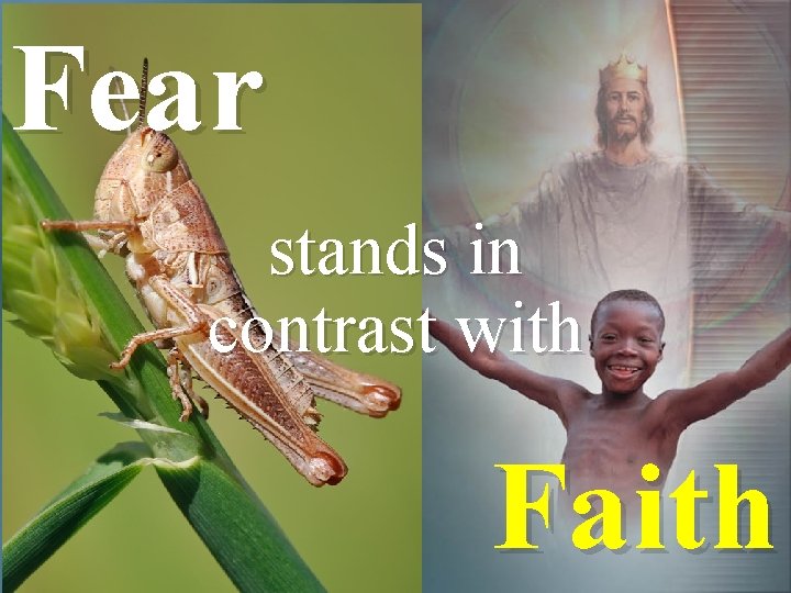 Fear stands in contrast with Faith 