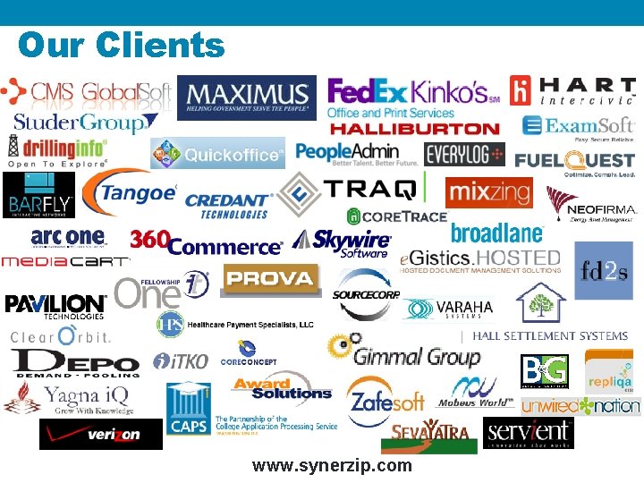 Our Clients www. synerzip. com 