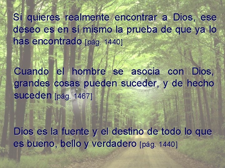 Si quieres realmente encontrar a Dios, ese deseo es en sí mismo la prueba