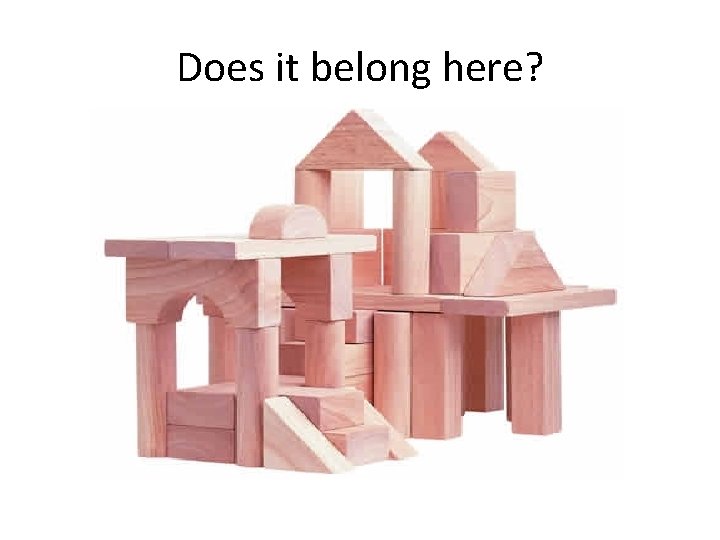 Does it belong here? 