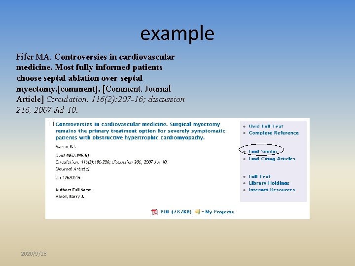 example Fifer MA. Controversies in cardiovascular medicine. Most fully informed patients choose septal ablation