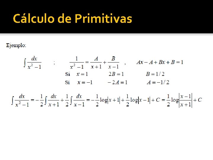 Cálculo de Primitivas 