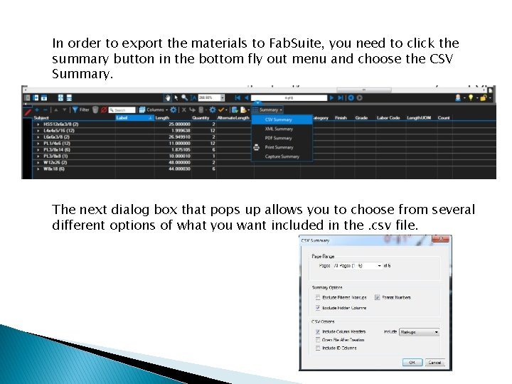 In order to export the materials to Fab. Suite, you need to click the