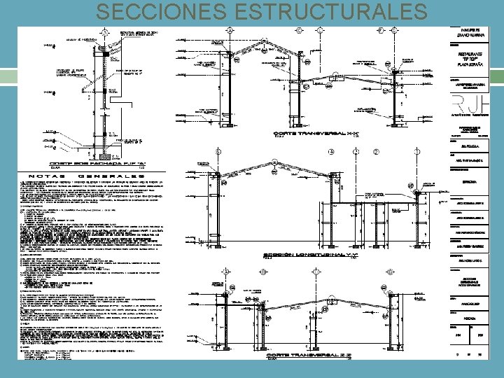 SECCIONES ESTRUCTURALES 