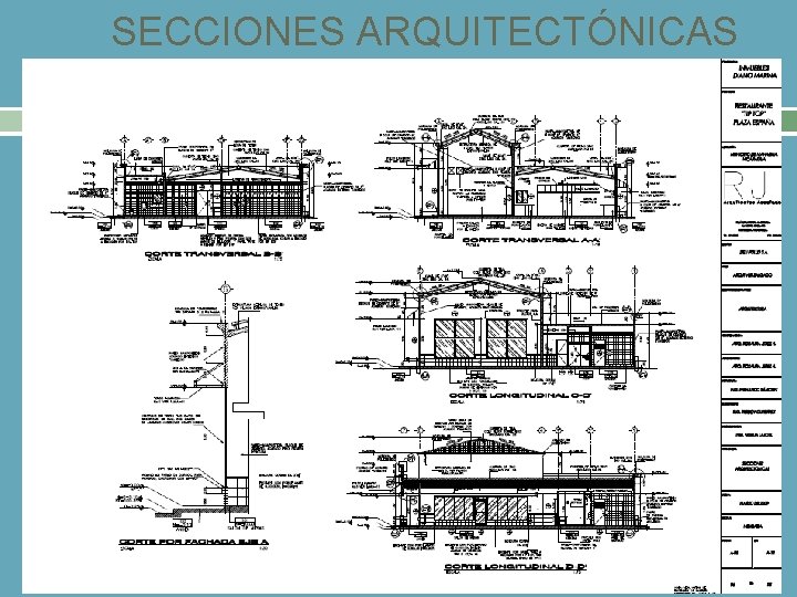 SECCIONES ARQUITECTÓNICAS 