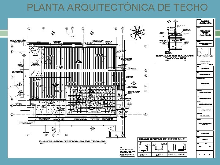 PLANTA ARQUITECTÓNICA DE TECHO 