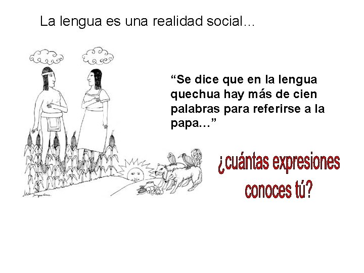 La lengua es una realidad social… “Se dice que en la lengua quechua hay