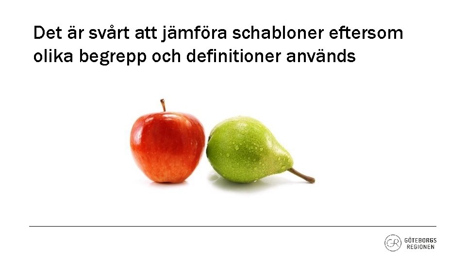 Det är svårt att jämföra schabloner eftersom olika begrepp och definitioner används 