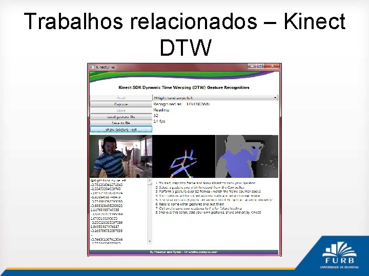 Trabalhos relacionados – Kinect DTW 
