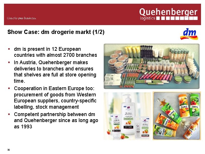Show Case: dm drogerie markt (1/2) § dm is present in 12 European countries