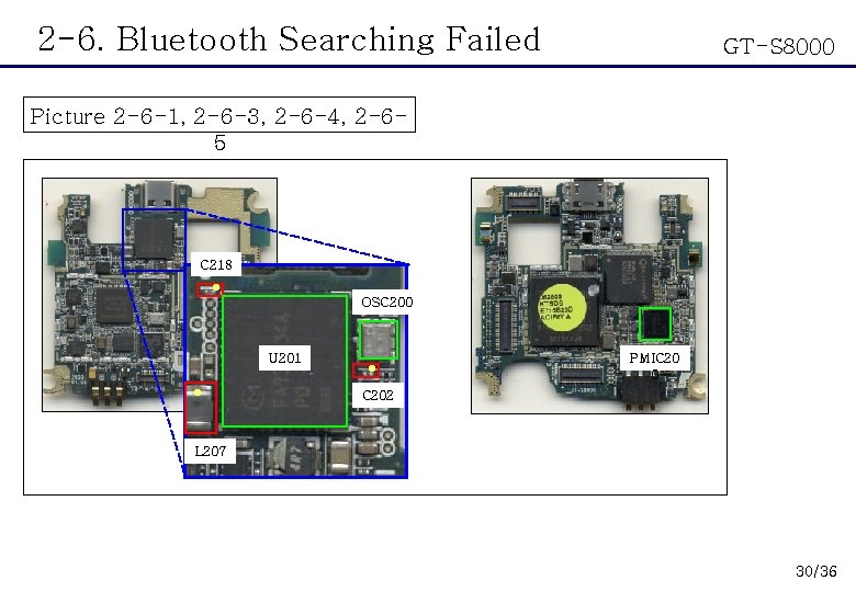 2 -6. Bluetooth Searching Failed GT-S 8000 Picture 2 -6 -1, 2 -6 -3,