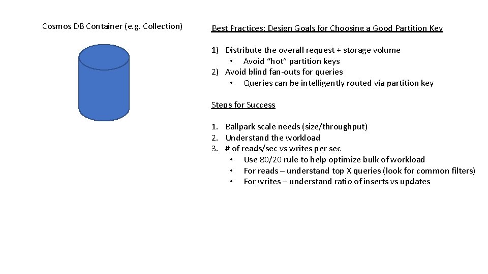 Cosmos DB Container (e. g. Collection) Best Practices: Design Goals for Choosing a Good