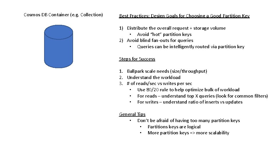 Cosmos DB Container (e. g. Collection) Best Practices: Design Goals for Choosing a Good