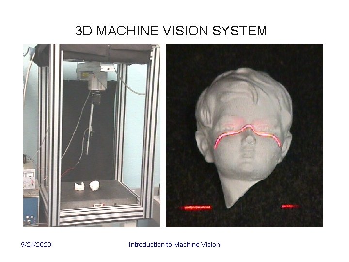 3 D MACHINE VISION SYSTEM 9/24/2020 Introduction to Machine Vision 