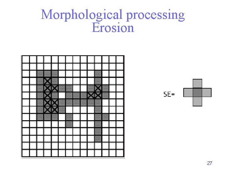 Morphological processing Erosion 27 