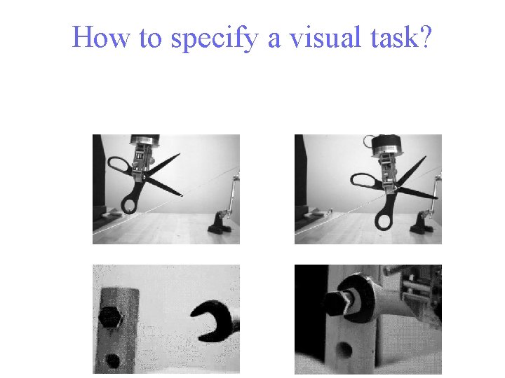 How to specify a visual task? 