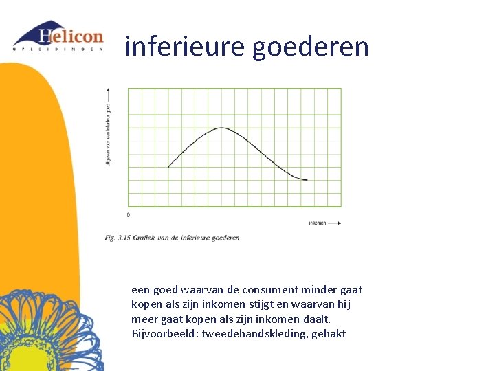 inferieure goederen een goed waarvan de consument minder gaat kopen als zijn inkomen stijgt