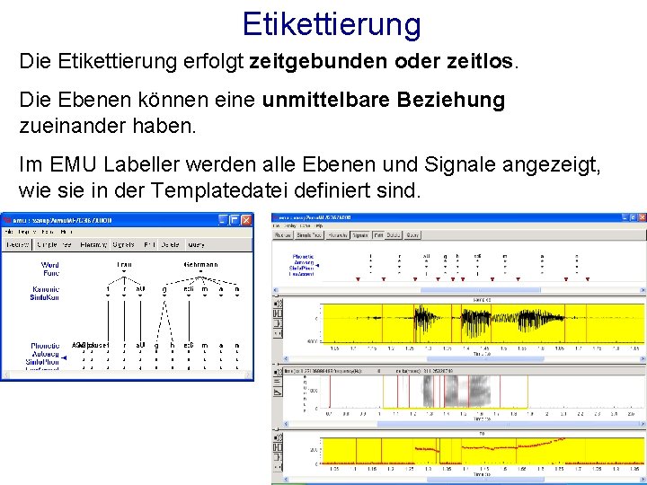 Etikettierung Die Etikettierung erfolgt zeitgebunden oder zeitlos. Die Ebenen können eine unmittelbare Beziehung zueinander