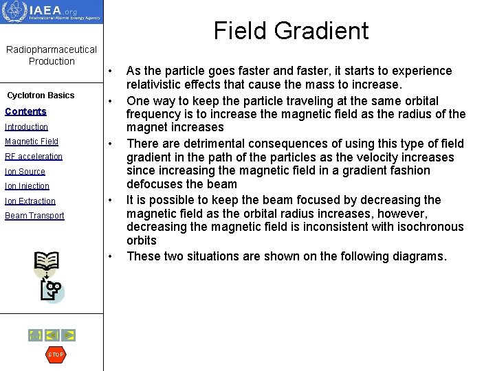 Field Gradient Radiopharmaceutical Production Cyclotron Basics Contents • • Introduction Magnetic Field • RF