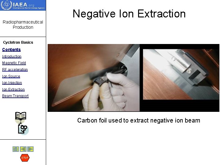 Negative Ion Extraction Radiopharmaceutical Production Cyclotron Basics Contents Introduction Magnetic Field RF acceleration Ion