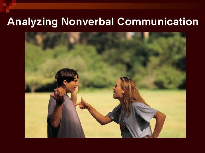 Analyzing Nonverbal Communication 