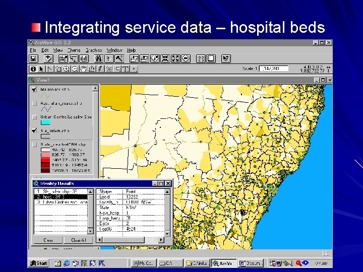 Integrating service data – hospital beds 