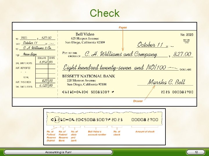 Check Accounting is Fun! 12 