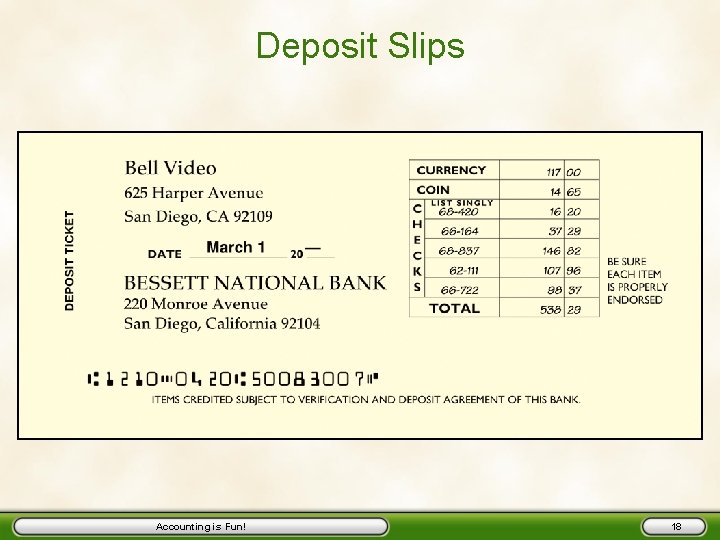 Deposit Slips Accounting is Fun! 18 