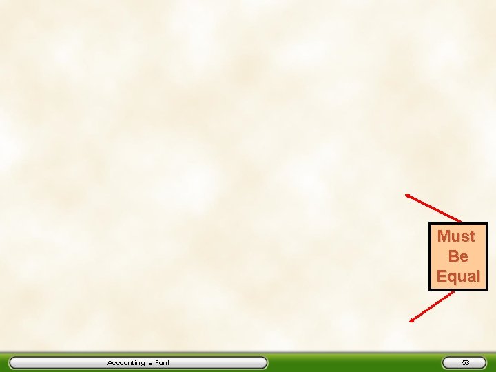 Must Be Equal Accounting is Fun! 53 