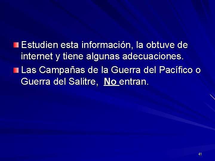 Estudien esta información, la obtuve de internet y tiene algunas adecuaciones. Las Campañas de