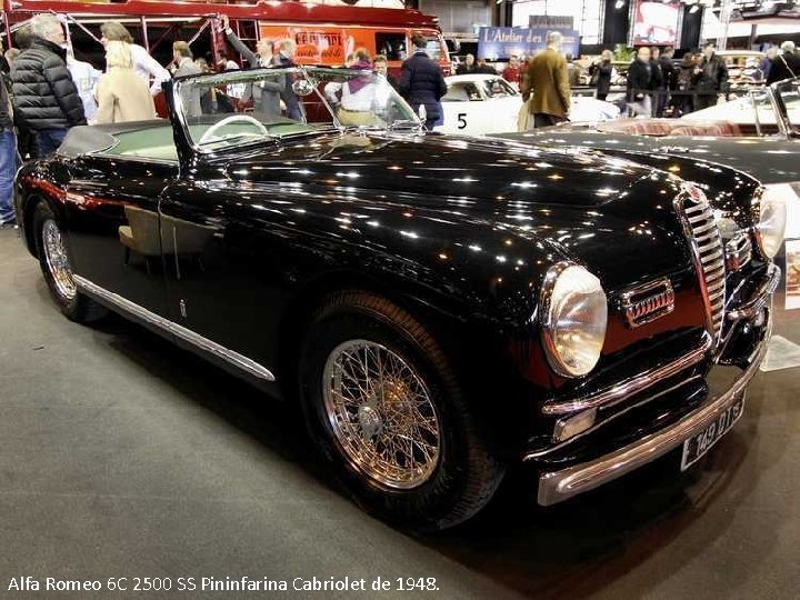 Alfa Romeo 6 C 2500 SS Pininfarina Cabriolet de 1948. 