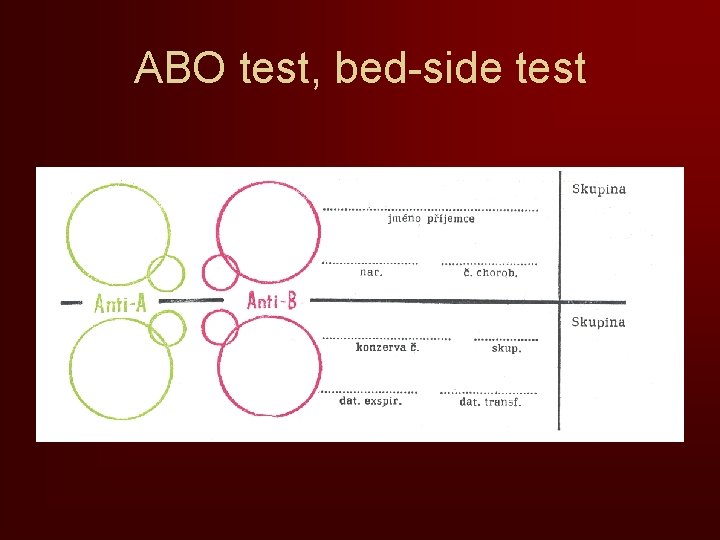 ABO test, bed-side test 