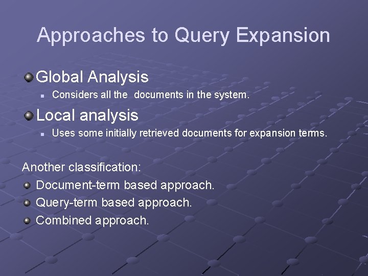 Query Expansion By Sean Mc Gettrick What is