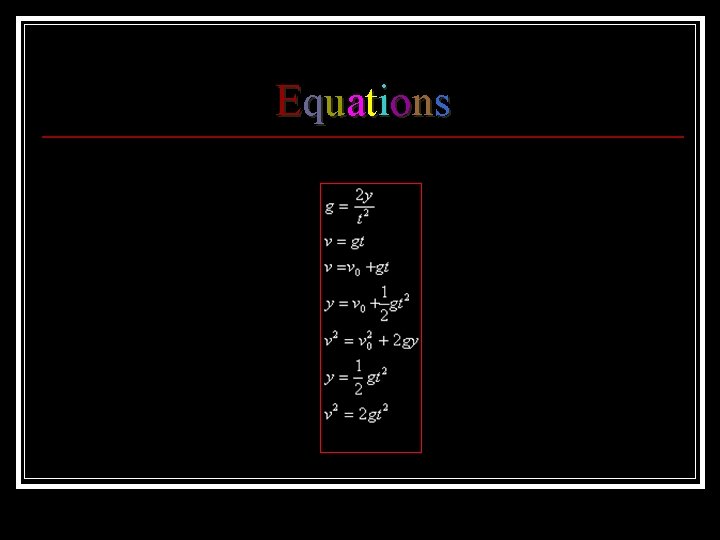 Equations 