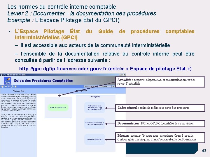 Les normes du contrôle interne comptable Levier 2 : Documenter - la documentation des