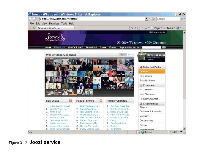 Figure 3. 12 Joost service 