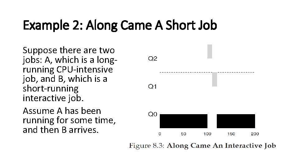 Example 2: Along Came A Short Job Suppose there are two jobs: A, which