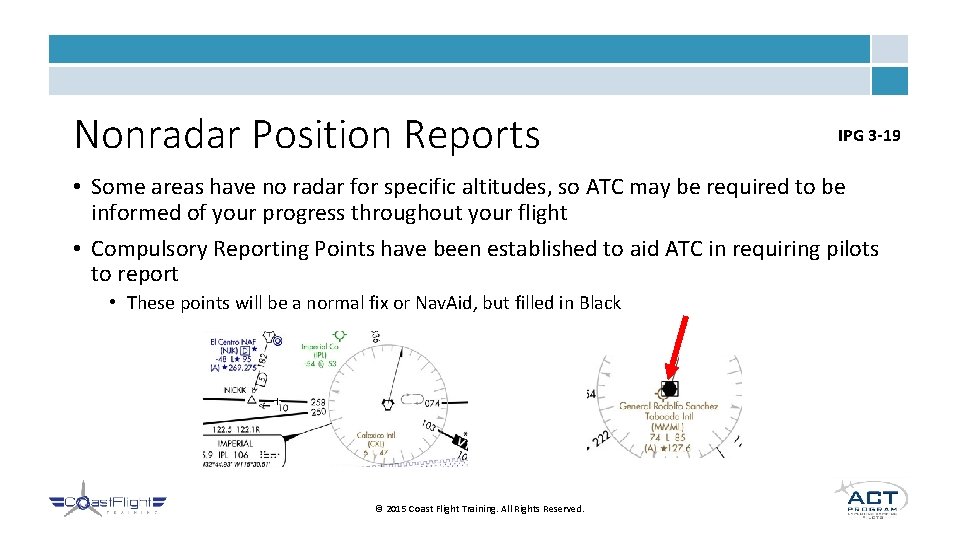 Nonradar Position Reports IPG 3 -19 • Some areas have no radar for specific