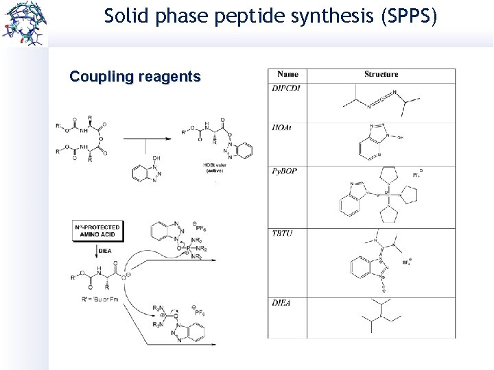 Solid phase peptide synthesis (SPPS) Coupling reagents 