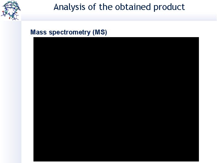 Analysis of the obtained product Mass spectrometry (MS) 