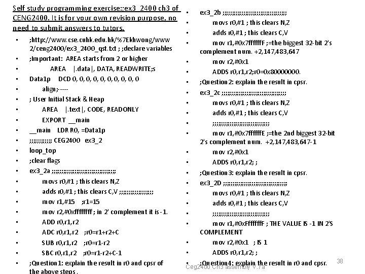 Self study programming exercise: ; ex 3_2400 ch 3 of • CENG 2400. It Self study programming exercise: ; ex 3_2400 ch 3 of • CENG 2400. It